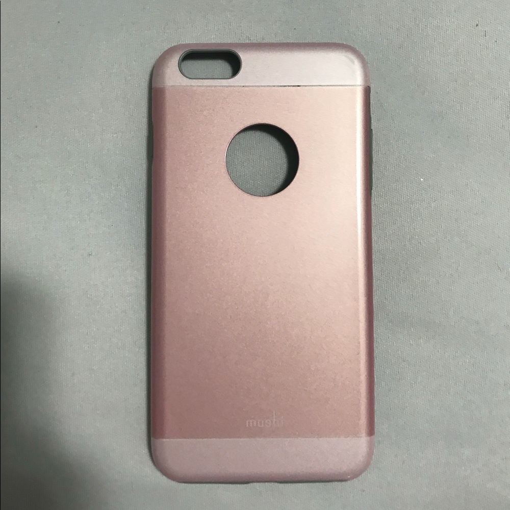 iPhone 6plus case in light pink w grey.